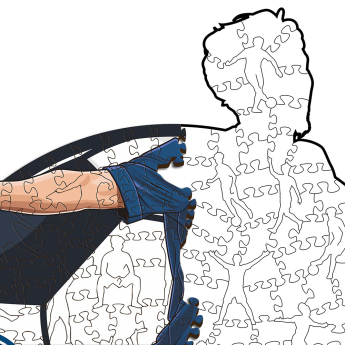 Paris Saint Germain dřevěné puzzle Vitinha 150 pcs