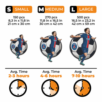 Paris Saint Germain dřevěné puzzle Vitinha 150 pcs