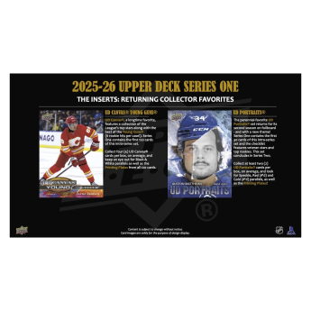 NHL boxy hokejové karty NHL 2025/26 Upper Deck Series 1 Hobby Box