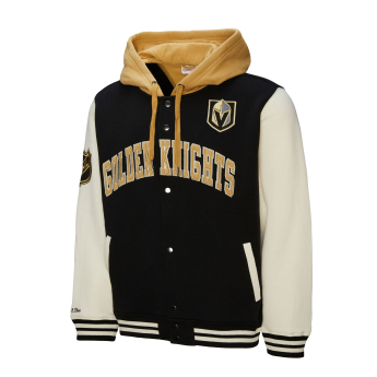 Vegas Golden Knights pánská mikina s kapucí Courtside Fleece Button Front Vintage Logo