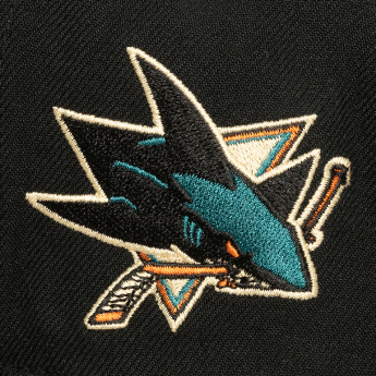 San Jose Sharks čepice flat kšiltovka Cream Script Snapback black