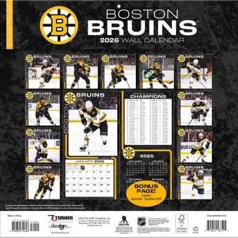 Boston Bruins kalendář 2026 Wall