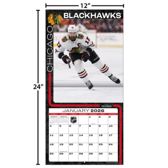 Chicago Blackhawks kalendář 2026 Wall