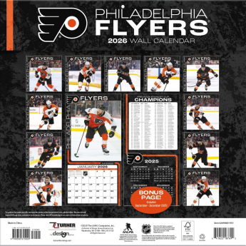 Philadelphia Flyers kalendář 2026 Wall