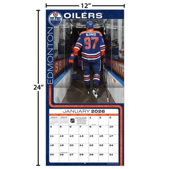 Edmonton Oilers kalendář Connor McDavid #97 2026 Wall