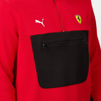 Ferrari pánská mikina 1/4 Zip Red F1 Team 2023