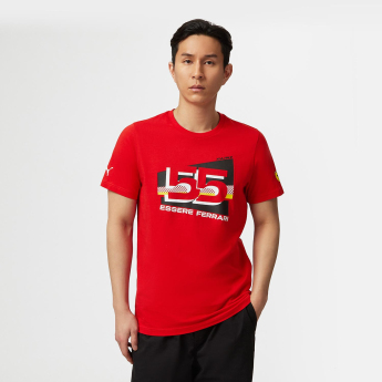 Ferrari pánské tričko Sainz Driver Red F1 Team 2023