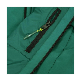 Aston Martin pánská bunda s kapucí Puffy Alonso green F1 Team 2025