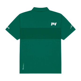Aston Martin pánské polo tričko Minimal Alonso Kimoa green F1 Team 2025