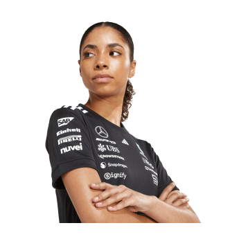 Mercedes AMG Petronas dámské tričko official Teamline Replica black F1 Team 2025