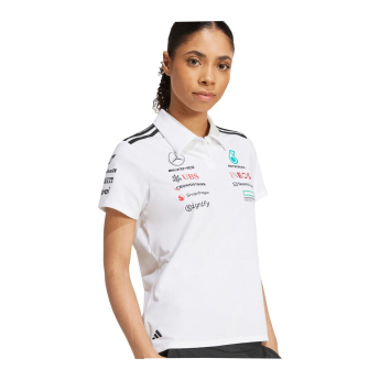 Mercedes AMG Petronas dámské polo tričko official Teamline Replica white F1 Team 2025