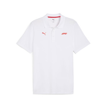 Formule 1 pánské polo tričko small logo white F1 Team 2025