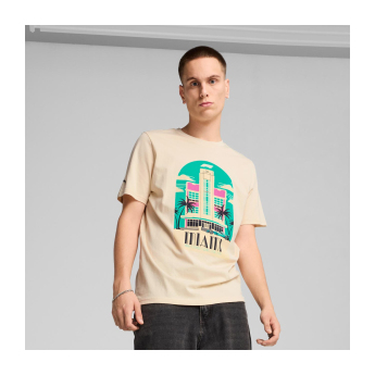 Formule 1 pánské tričko Miami GP beige F1 Team 2025