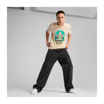 Formule 1 pánské tričko Miami GP beige F1 Team 2025