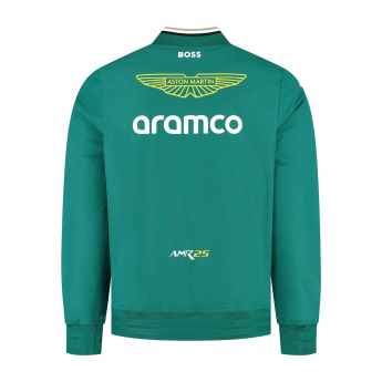 Aston Martin pánská bunda Bomber official Teamline Replica green F1 Team 2025