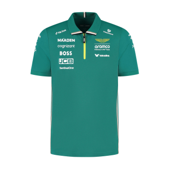 Aston Martin pánské polo tričko official Teamline Replica green F1 Team 2025