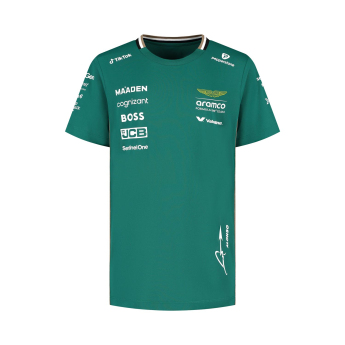 Aston Martin dětské tričko Alonso official Teamline Replica F1 Team 2025