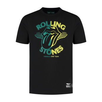 Aston Martin pánské tričko Rolling Stones black F1 Team 2025