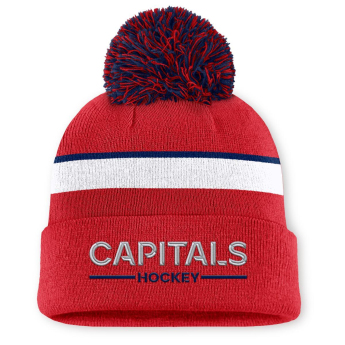 Washington Capitals dámská zimní čepice Authentic Pro W/Cap Cuffed Pom Beanie