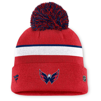 Washington Capitals dámská zimní čepice Authentic Pro W/Cap Cuffed Pom Beanie