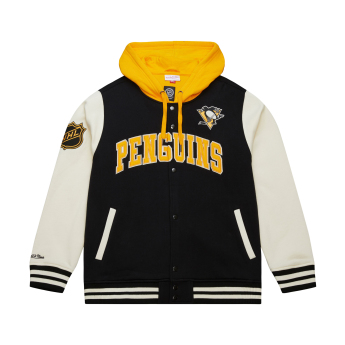 Pittsburgh Penguins pánská mikina s kapucí Courtside Fleece Button Front Current Logo