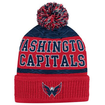 Washington Capitals dětská zimní čepice Puck Pattern Cuffed Pom