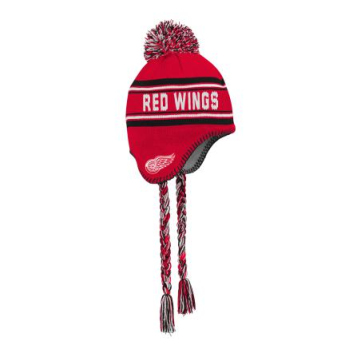 Detroit Red Wings dětská zimní čepice Jacquard Tassel Knit With Pom