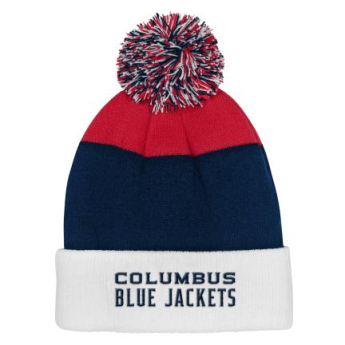 Columbus Blue Jackets dětská zimní čepice Essentials Cuffed Knit W Pom