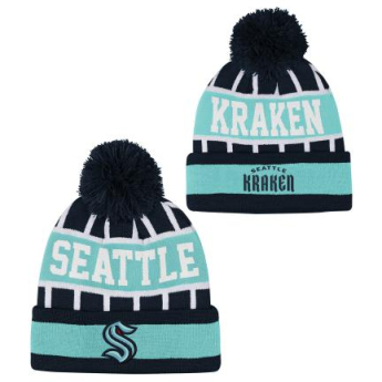 Seattle Kraken dětská zimní čepice Go Fast Cuffed Knit W Pom