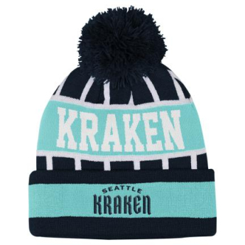 Seattle Kraken dětská zimní čepice Go Fast Cuffed Knit W Pom