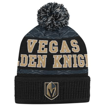 Vegas Golden Knights dětská zimní čepice Puck Pattern Cuffed Pom