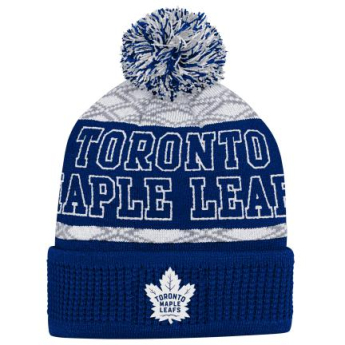 Toronto Maple Leafs dětská zimní čepice Puck Pattern Cuffed Pom