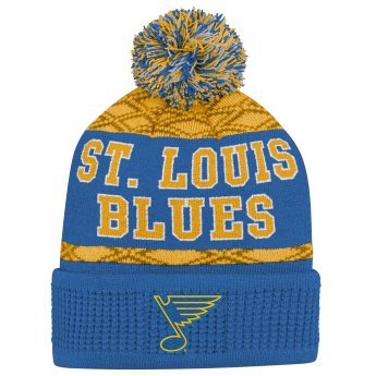 St. Louis Blues dětská zimní čepice Puck Pattern Cuffed Pom