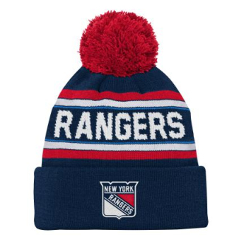 New York Rangers dětská zimní čepice 3Rd Jersey Jacquard Cuff Pom