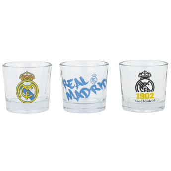 Real Madrid sada 3 panáků Club Logo Collection
