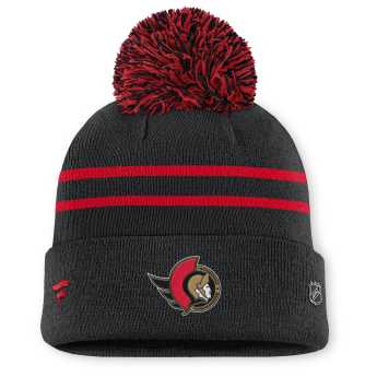 Ottawa Senators dámská zimní čepice Authentic Pro W/Cap Cuffed Pom Beanie