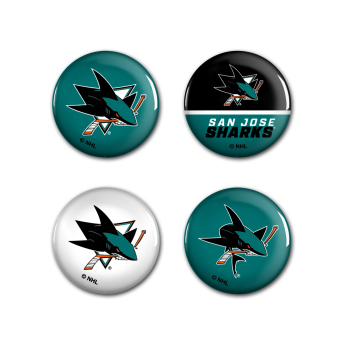 San Jose Sharks placka Button 4 Pack