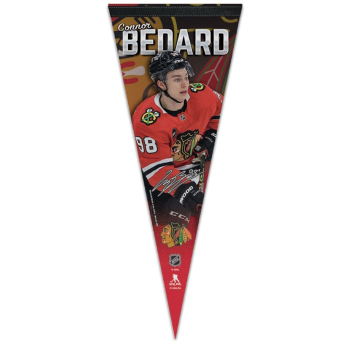 Chicago Blackhawks vlajka Connor Bedard Premium Pennant