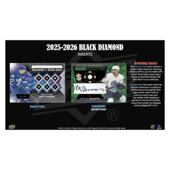 NHL boxy hokejové karty NHL 2025-26 Upper Deck Black Diamond Hockey Hobby Box