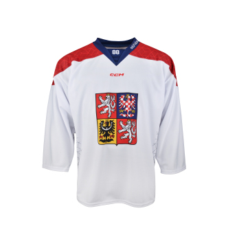 Hokejové reprezentace hokejový dres Czech republic David Pastrňák 2025/2026 CCM Fandres replica white