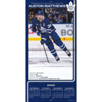 Toronto Maple Leafs kalendář 2026 Wall Auston Matthews #34