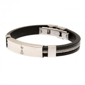 Tottenham Hotspur silikonový náramek Silver Inlay Silicone Bracelet