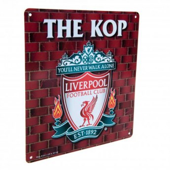 FC Liverpool cedule na zeď The Kop Sign