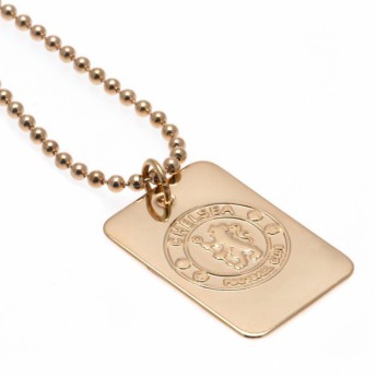 FC Chelsea řetízek na krk se psí známkou Gold Plated Dog Tag & Chain