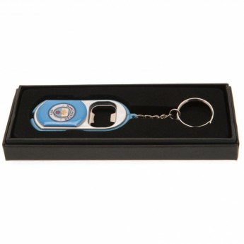 Manchester City přívěšek s otvírakem Key Ring Torch Bottle Opener