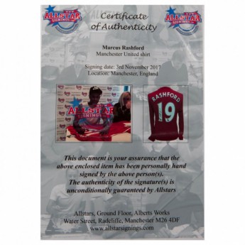 Legendy zarámovaný dres Manchester United Rashford Signed Shirt (Framed)